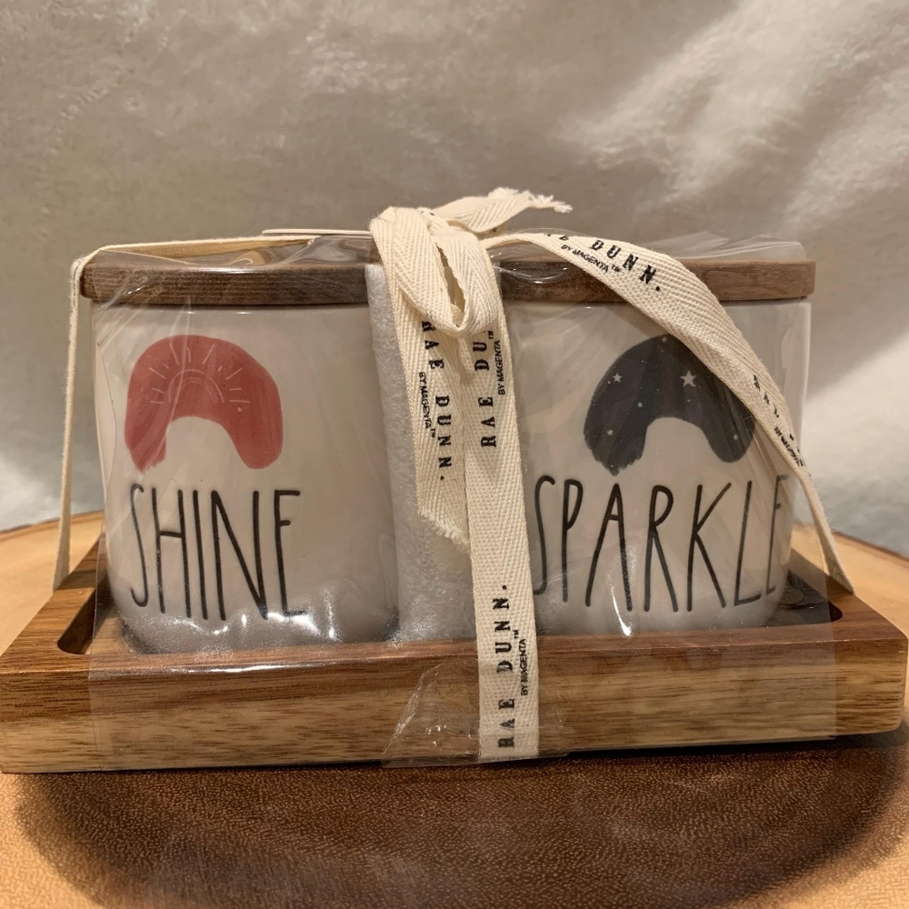 Rae Dunn Shine & Sparkle Jar Set